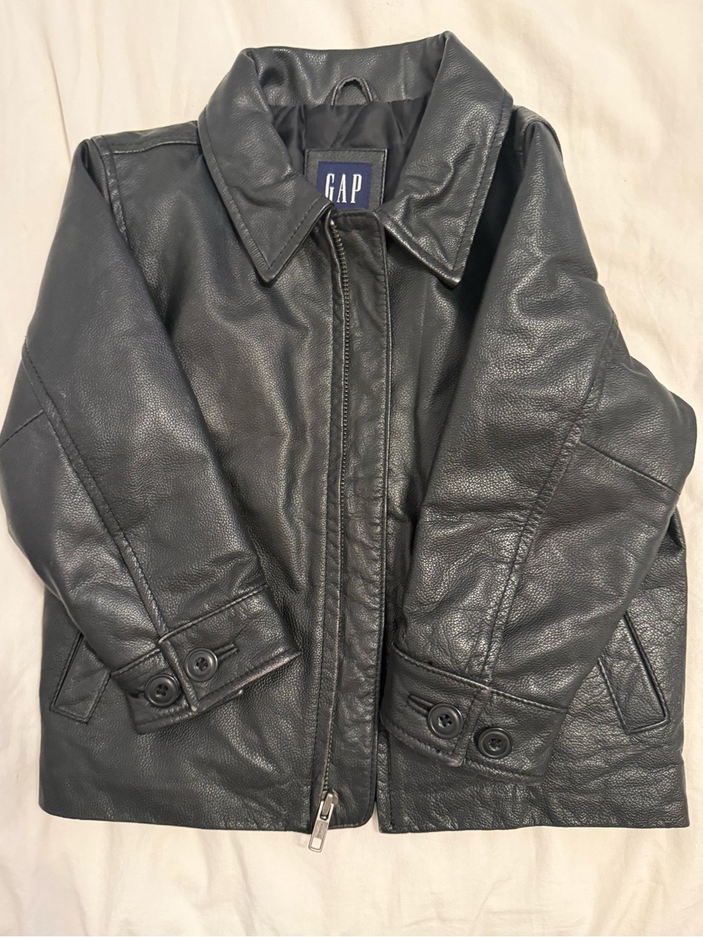 GAP Kids Black Leather Jacket